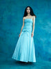 Pleated Bow Gown in Blue