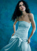 Pleated Bow Gown in Blue