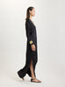 Drape Sleeve Gown in Black