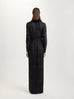 Drape Sleeve Gown in Black