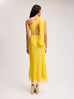 One Shoulder Midi Dress in Yellow