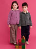 Kid's Cardigan in Kale Melange