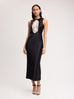 Cut-out Tank Midi Dress in Black