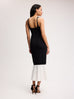 Knit Tank Dress with Ruffle Trim in Black