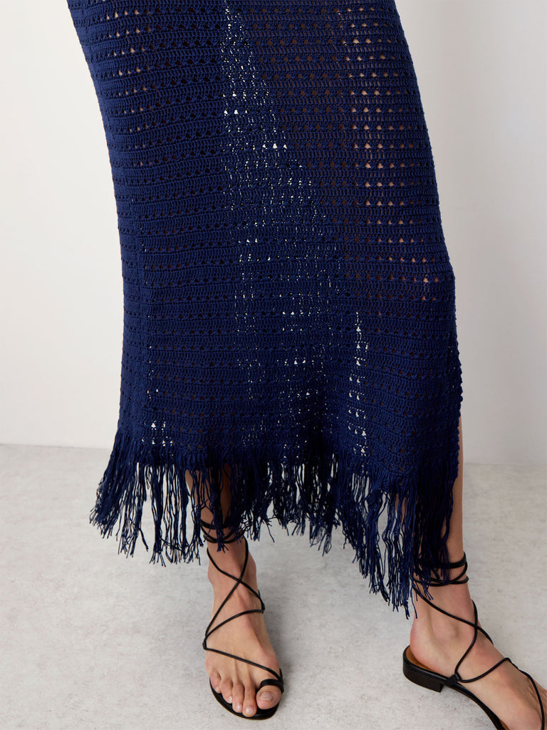 Patri Blue Hand Crochet Dress Alejandra Alonso Rojas Patri Blue Hand Crochet Dress Alejandra Alonso Rojas