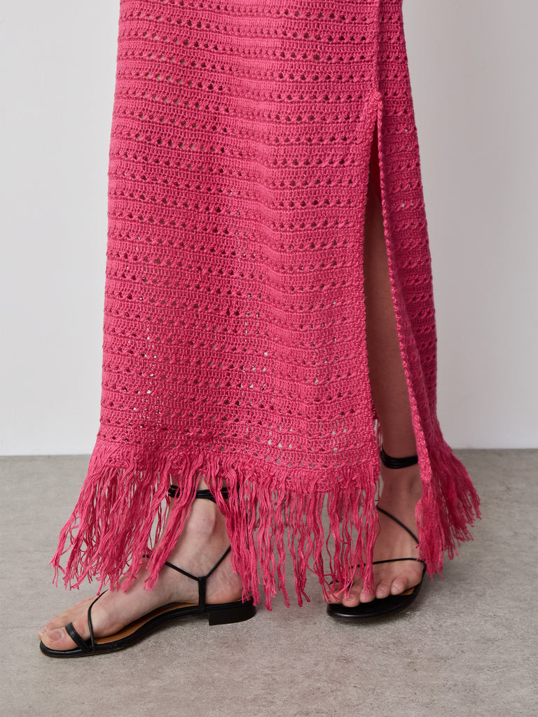 Fuschia Hand Crochet Dress Fuschia Hand Crochet Dress