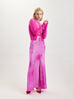 Tie Front Cashmere Cardigan in Fuchsia Degrade