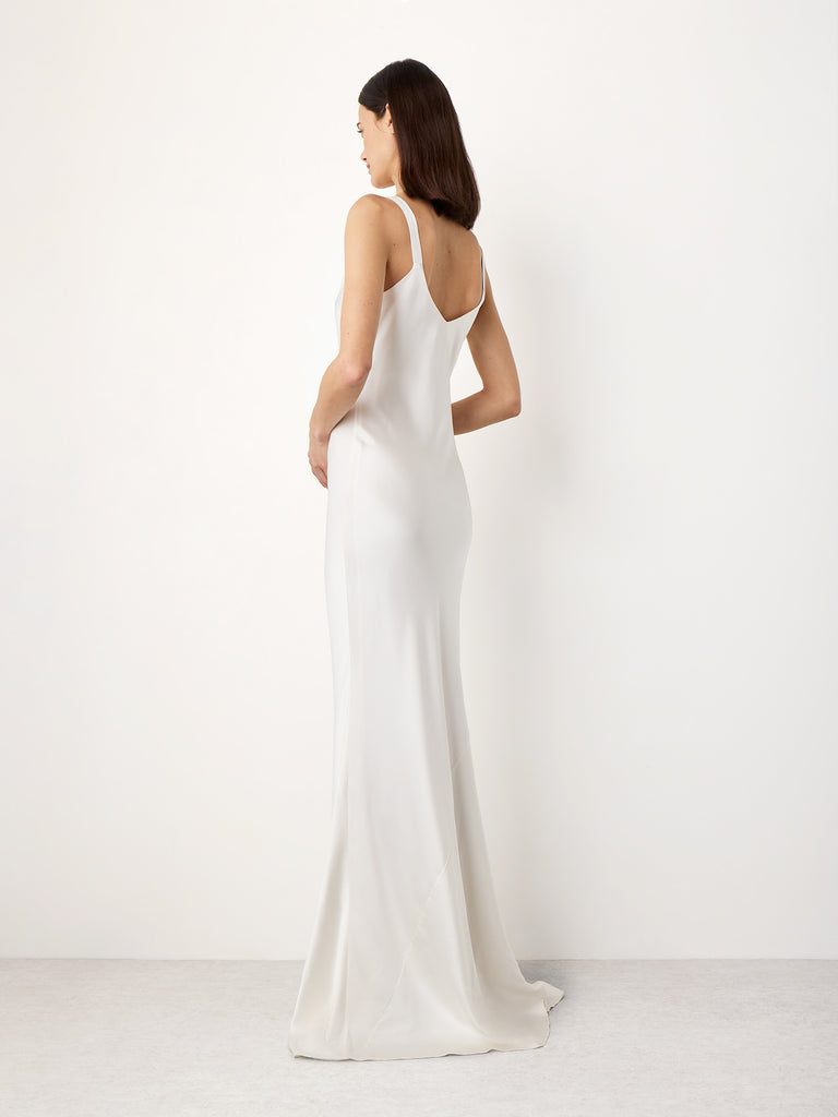 Silk Satin Slip Dress with Crochet Insert Silk Satin Slip Dress with Crochet Insert