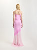 Bias Silk Slip Gown in Fuchsia Degrade