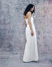 Draped Bow Gown in White