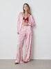 Classic Wide Leg Pant in Pink Print