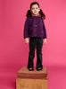 Kid's Cardigan in Berry Melange