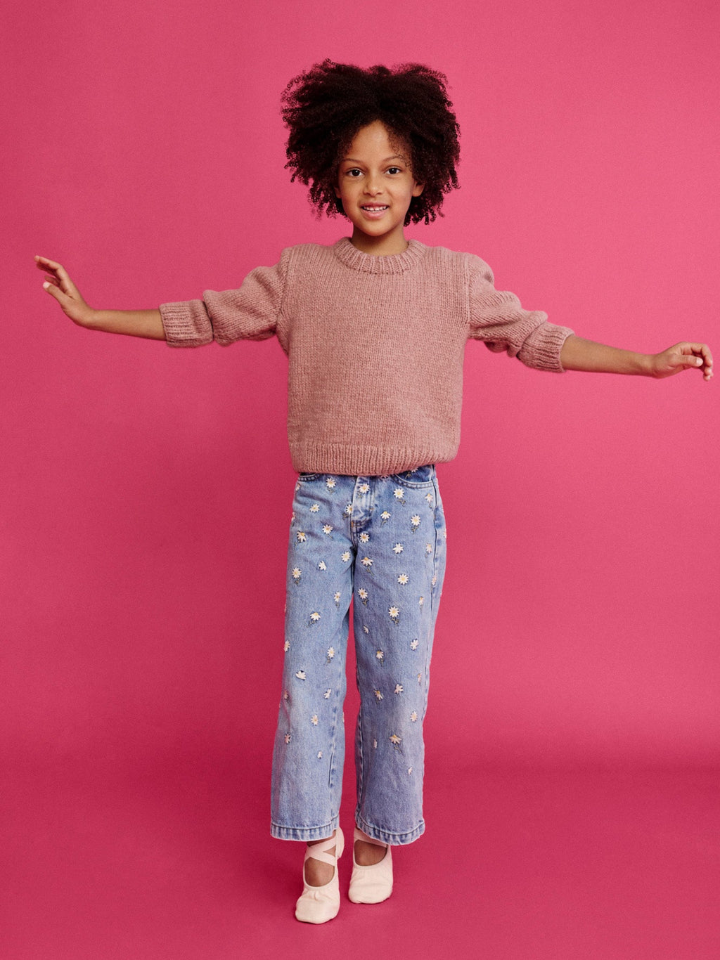 Kid's Pullover Sweater in Pink