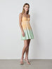 Paneled Chiffon Mini Dress in Cantaloupe Degrade