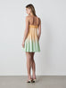 Paneled Chiffon Mini Dress in Cantaloupe Degrade