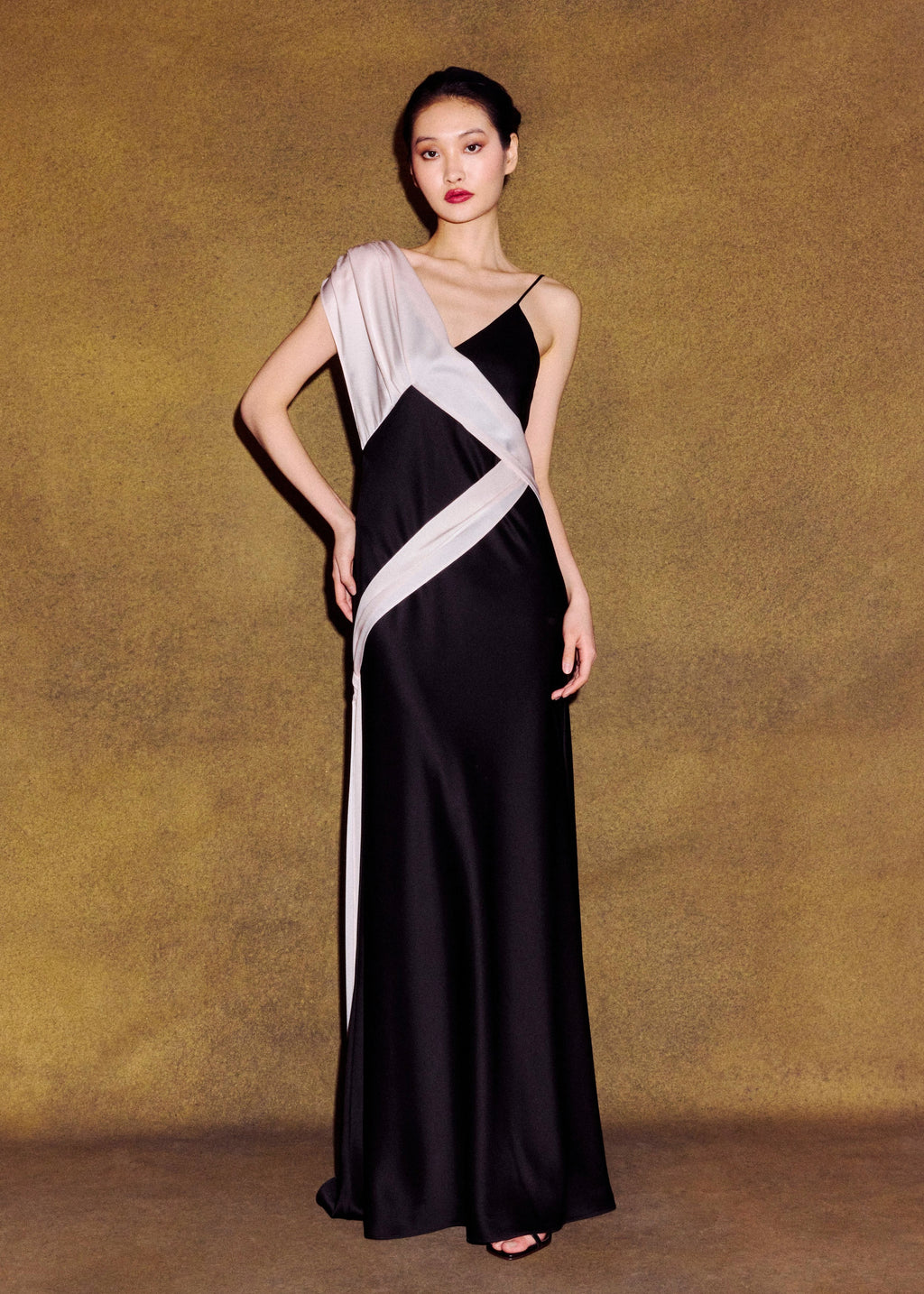 Slip Gown with Drapes