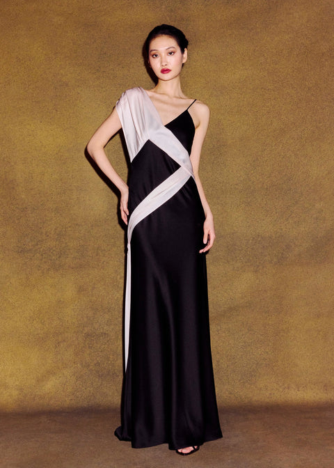 Slip Gown with Drapes