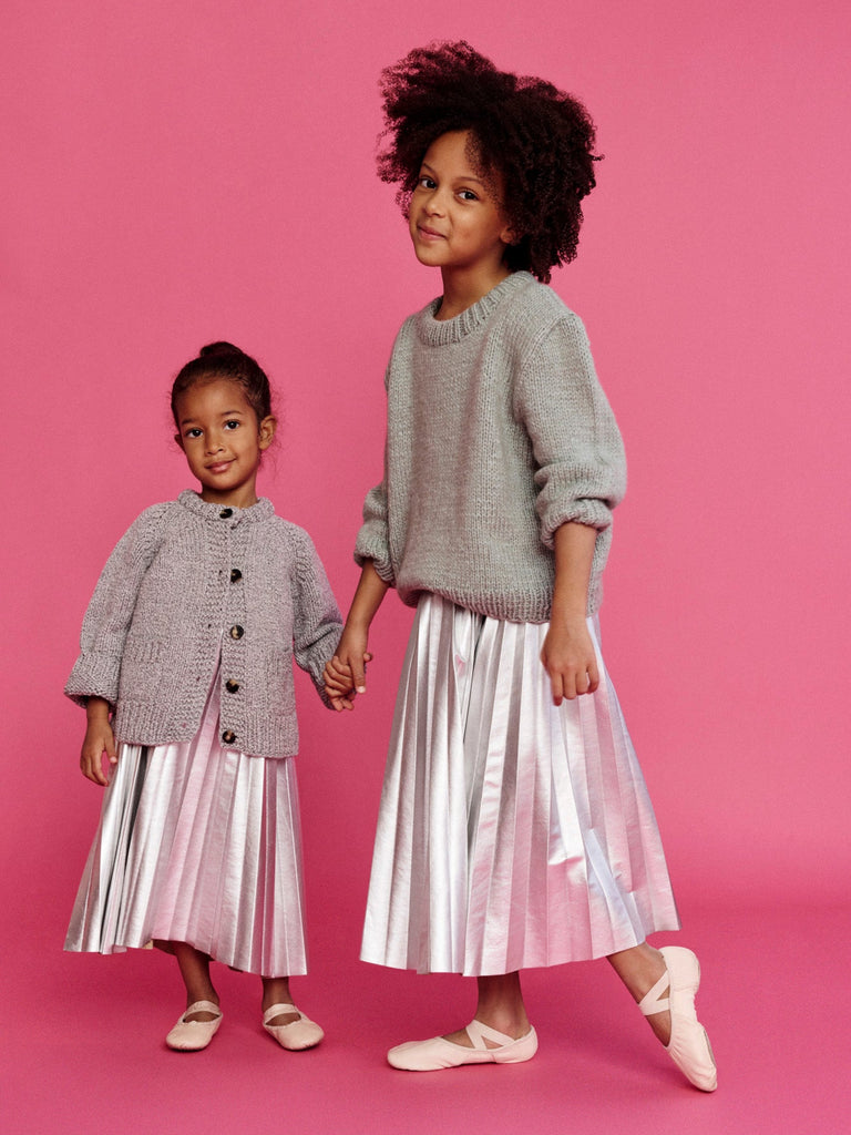 Kid's Cardigan in Grey Melange