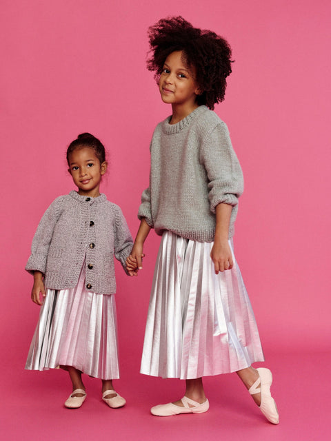 Kid's Cardigan in Grey Melange