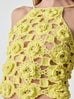 Crochet Halter Top with Swarovski Crystals in Sun Yellow