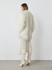 Mongolian Lamb Shearling Coat in Ecru