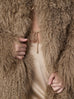 Mongolian Lamb Shearling Coat in Camel