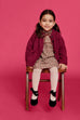 Kid's Cardigan in Magenta Melange