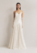 Low Back Gown with Lace Godets