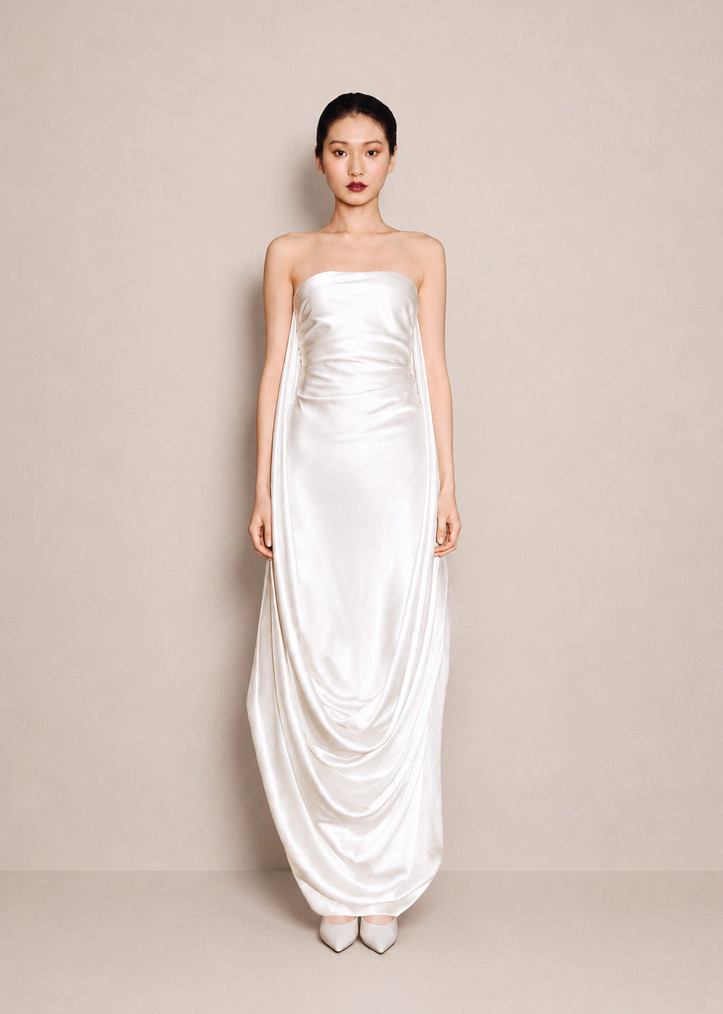 Draped Overlay Gown
