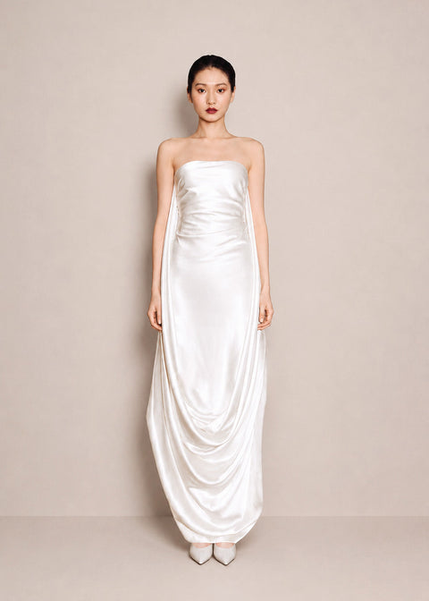 Draped Overlay Gown