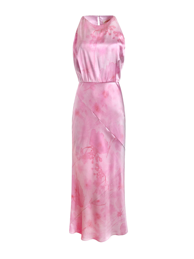pink blouson dress ASOS DESIGN Curve blouson ruched detail maxi dress in pink