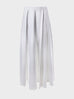 Pleated Linen Midi Skirt
