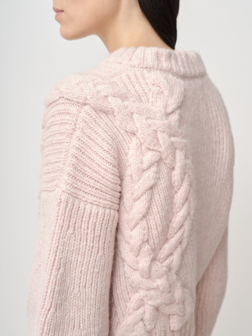 Cable Knit V-Neck Sweater