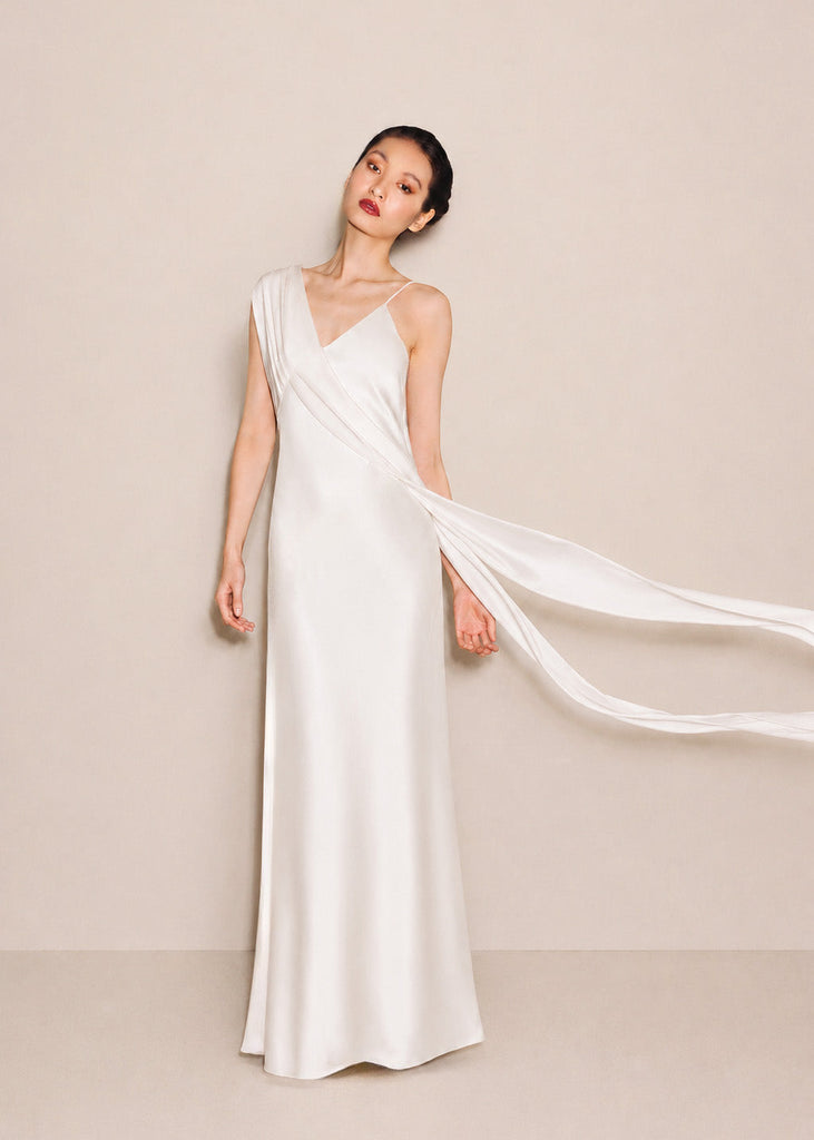 Slip Gown with Drapes