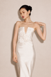 V-Neck Bustier Dress with Flowers