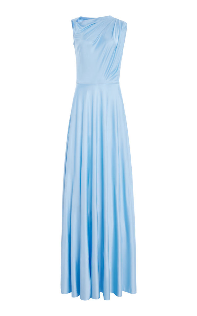 Alejandra Alonso Rojas Draped Jersey Gown in Light Blue 8 Alejandra Alonso Rojas Draped Jersey Gown in Light Blue 8