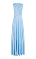 One Shoulder Gown in Light Blue