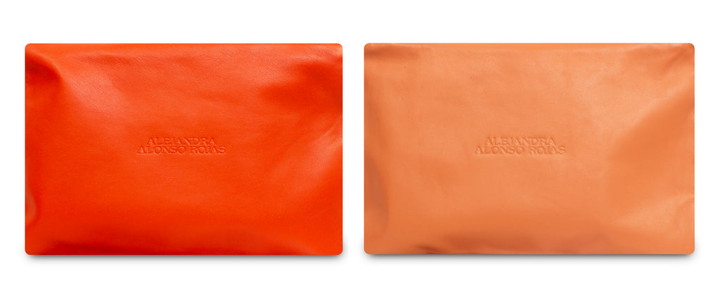 AURA CORAL AND ORANGE POUCH