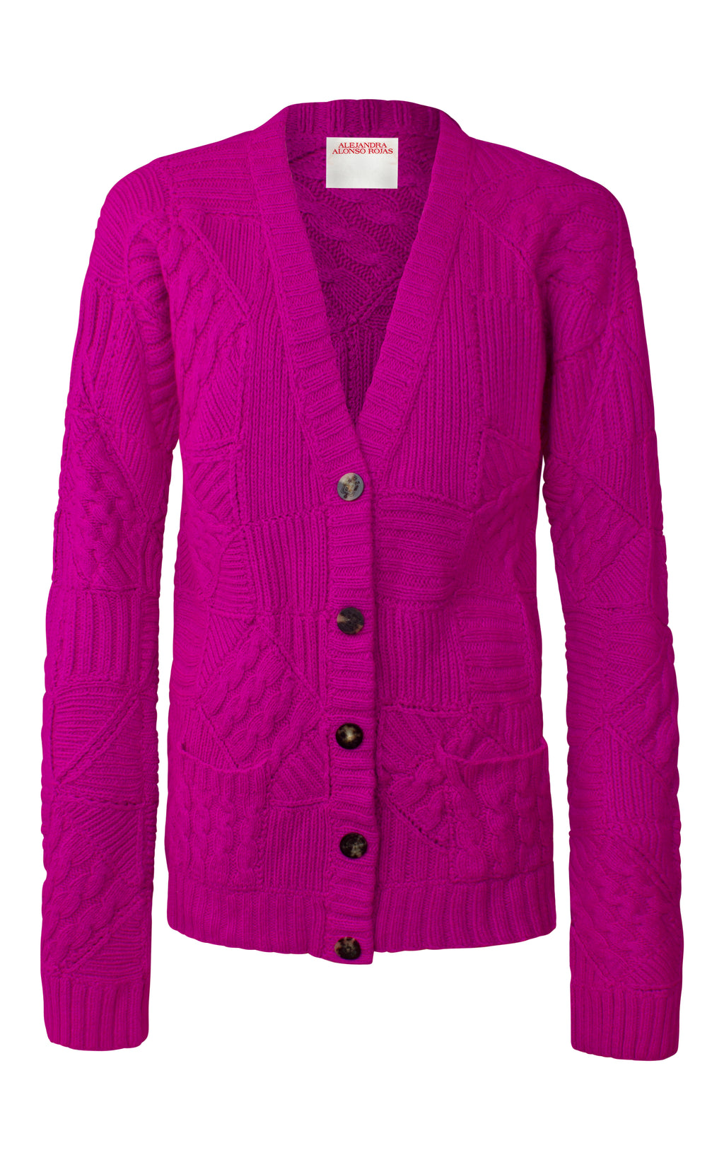 FUCHSIA PATCHWORK CARDGIAN