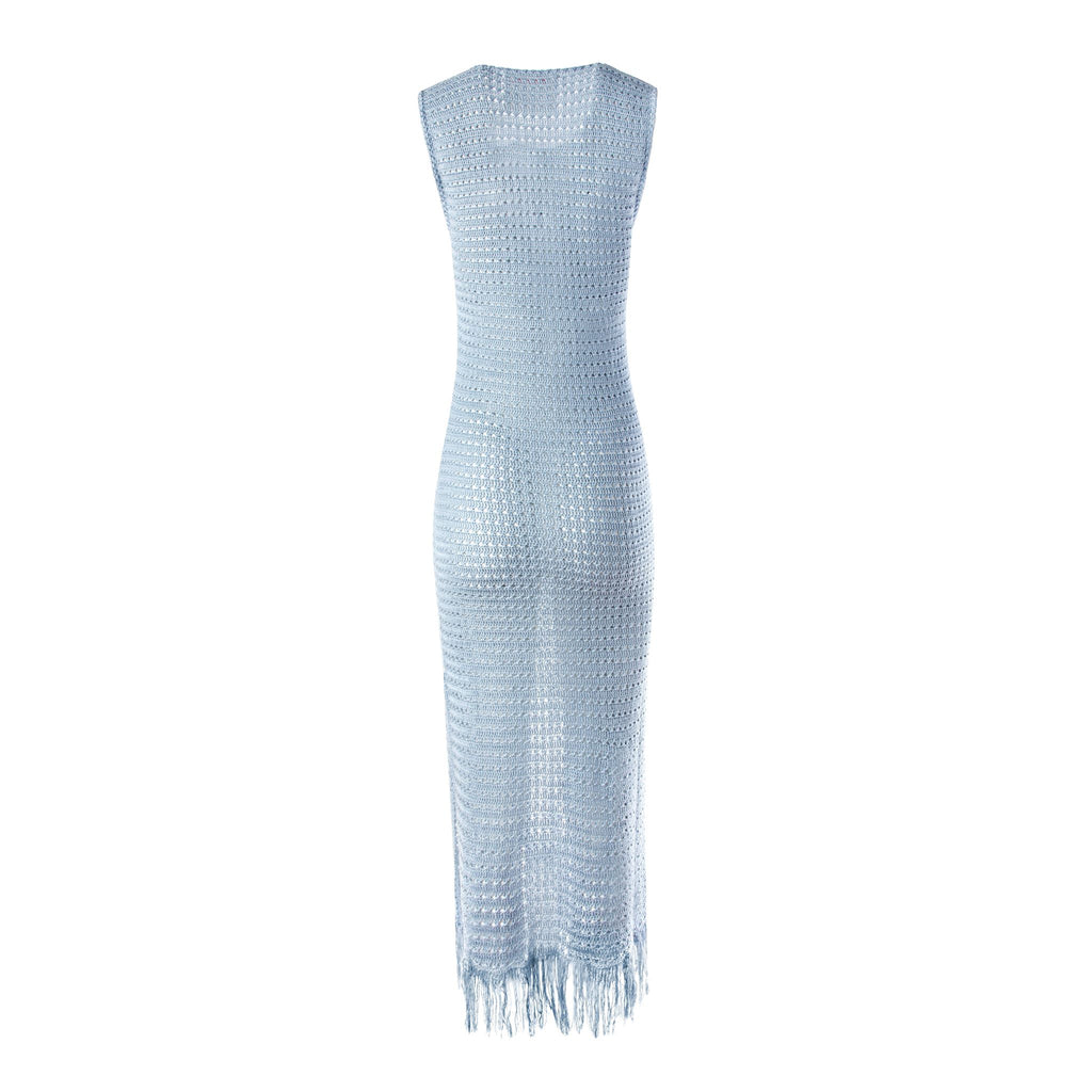 Light Blue Hand Crochet Dress Light Blue Hand Crochet Dress