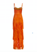 Bustier Dress With Crochet Fringe