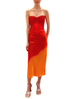 STRAPLESS SILK SLIP DRESS